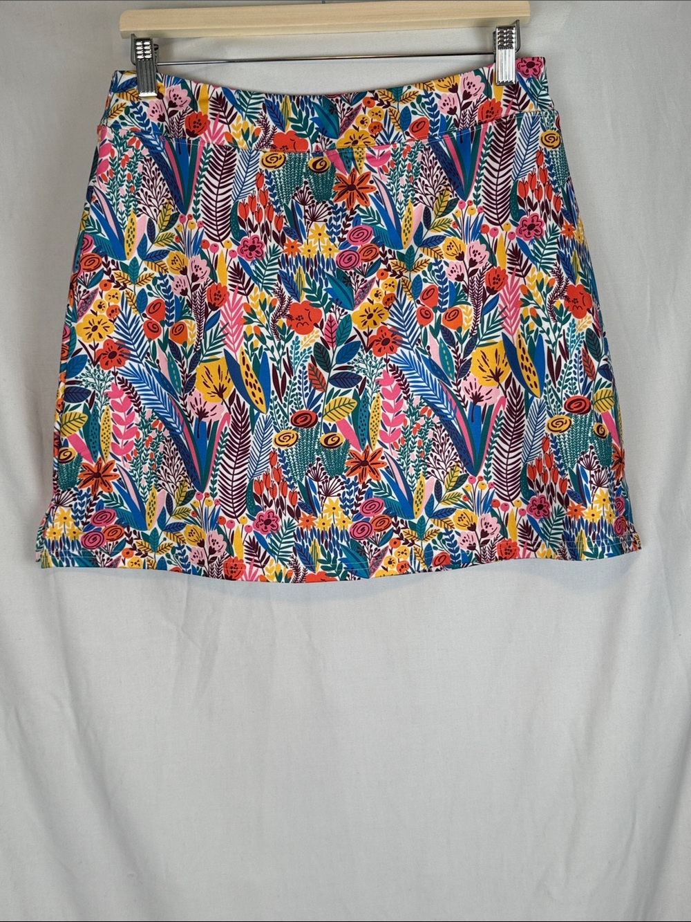 Women's Ekouaer Vibrant Floral Mini Skirt Skort Size Large